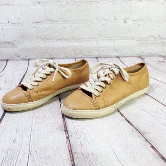 Frye Chambers Brown Leather Lace up Low Sneaker Size US 3 - Picture 2 of 9